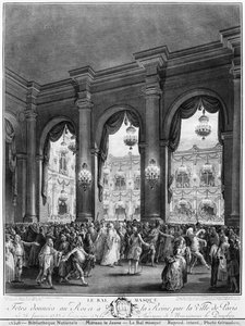 El baile de máscaras, 23 de enero de 1782 de Jean Michel the Younger Moreau